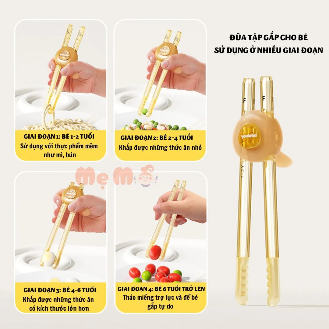 Đũa Trẻ Em YOUKEBEI, Chất Liệu PPSU, Đũa Tập Luyện, Thiết Kế Đặc Biệt Cho Trẻ Từ 2 Đến 6 Tuổ