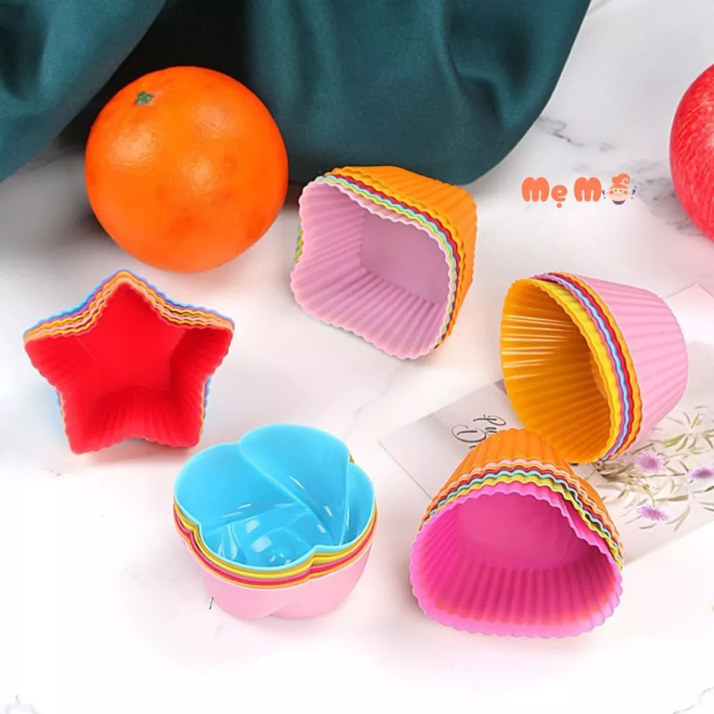 Khuôn SILICON Làm Bánh Muffin, CupCake, Bông Lan, Thạch, Rau Câu - Dụng Cụ Chế Biến Thức Ăn Dặm Cho Bé - MẸ MỠ
